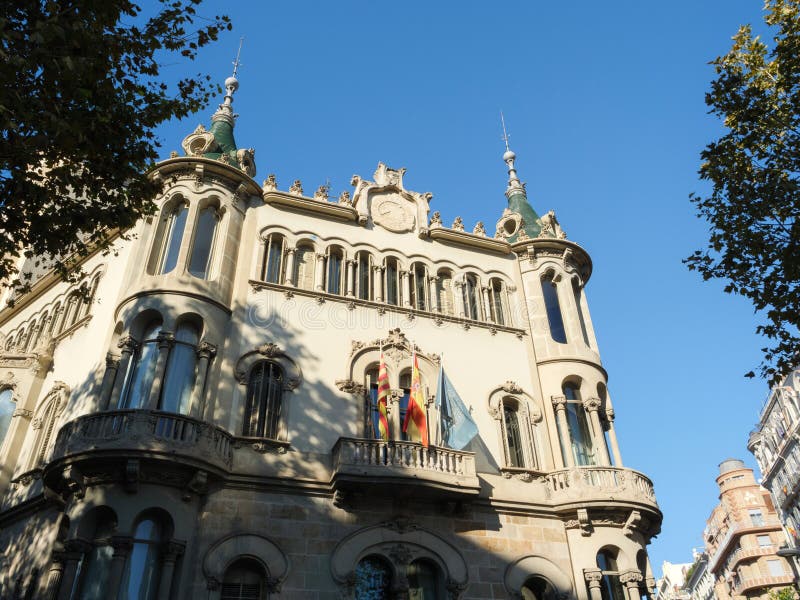 Majestic Circulo Ecuestre facade of the private club stock image